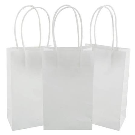 3 Pack Gift Bags: White
