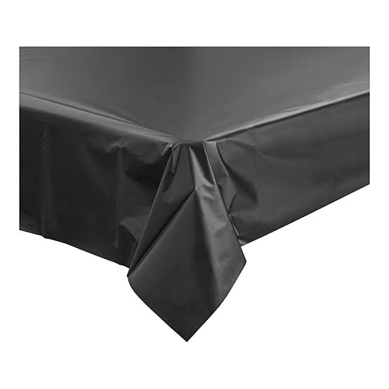 Heavy Duty Plastic Table Cover: Black