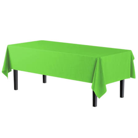 Heavy Duty Plastic Table Cover: Lime Green