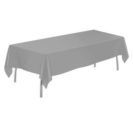 Heavy Duty Plastic Table Cover: Silver