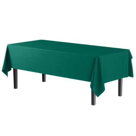 Heavy Duty Plastic Table Cover: Dark Green