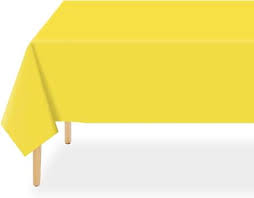 Heavy Duty Plastic Table Cover: Yellow