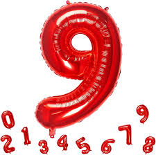 32” Red Number 9