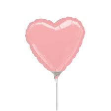 10” Foil Hearts: Pastel Pink
