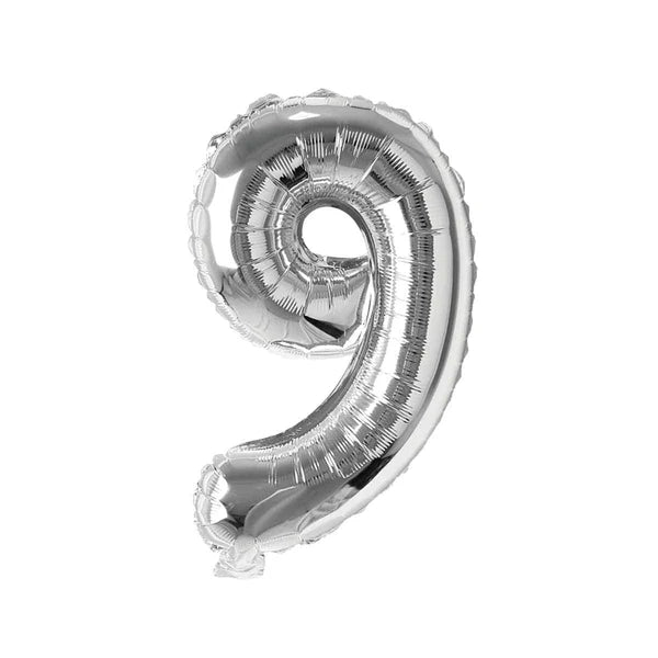 16" Silver Number #9