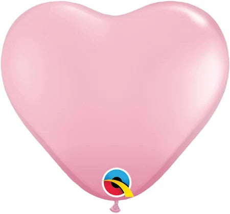 Qualatex 6" Heart Pink 100ct