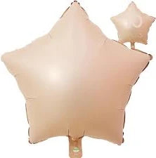 18" Foil Star: Beige