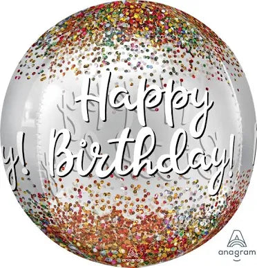 16" Orbz Happy Birthday Sequins Anagram