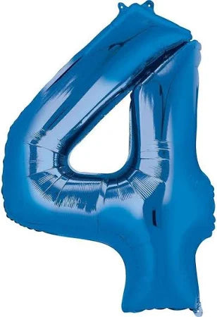 34" Number 4 Blue Anagram