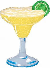 30" Margarita Glass with Lime