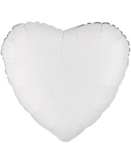 18” Heart Foil - White