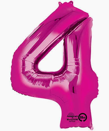 34" Number 4 Pink Anagram